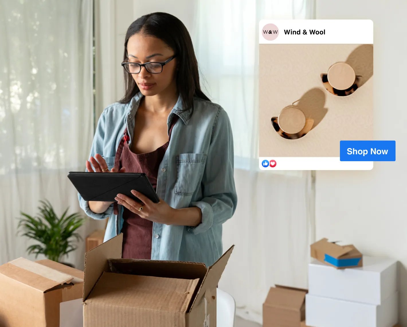 Business owner using Meta Ads