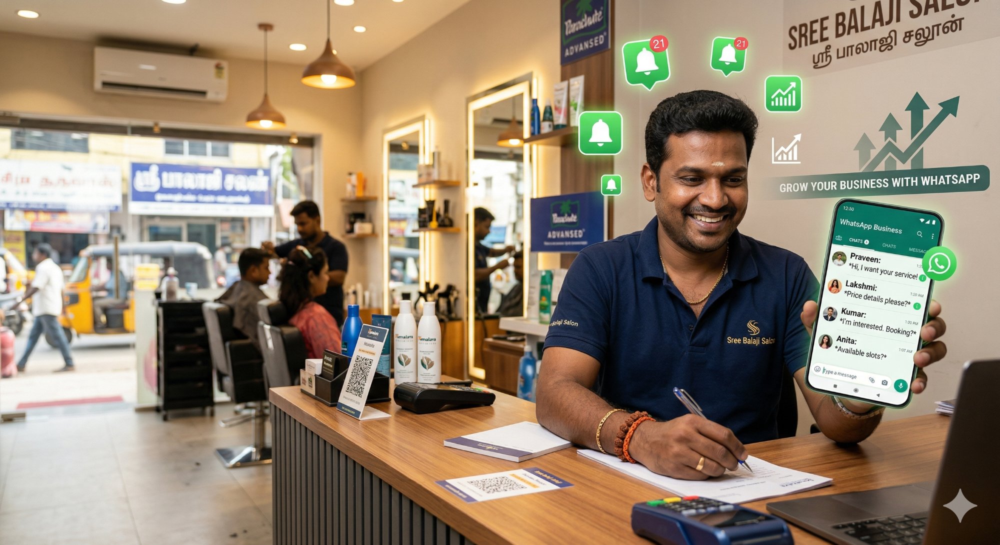 Tamil business owner getting leads